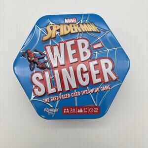 Marvel SpiderMan Web-Slinger Card Throwing Game - Complete. VG Condition